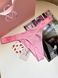 Трусики стрінги PINK Logo Cotton High-Leg Thong Panty Pink Hearts Dog M PN-01-0140 фото 2