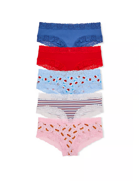 Трусики чікстери PINK Wink&trade; Lace-Trim Cheeky Panty Blue Dancer Popsicle Print XS PN-01-0164 фото