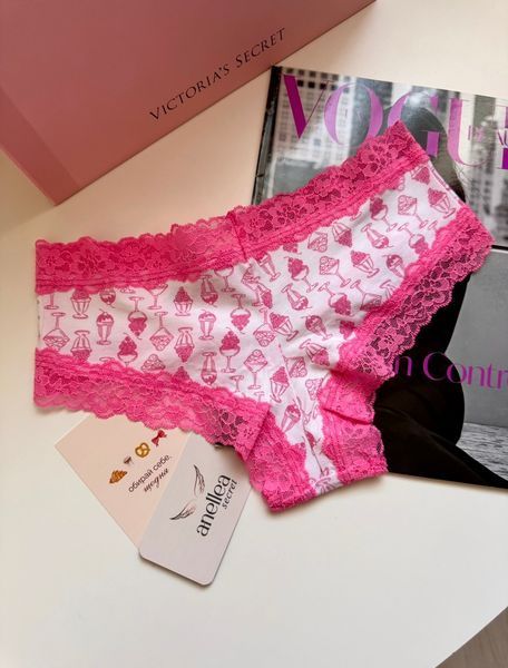 Трусики чікстери PINK Wink&trade; Lace-Trim Cheeky Panty Ice Cream XS PN-01-0045 фото